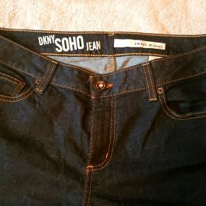 Wide leg DKNY SOHO dark wash jeans